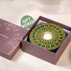 Verdant Mandala Handpainted Tealight Holder Set Of 2 Nestasia