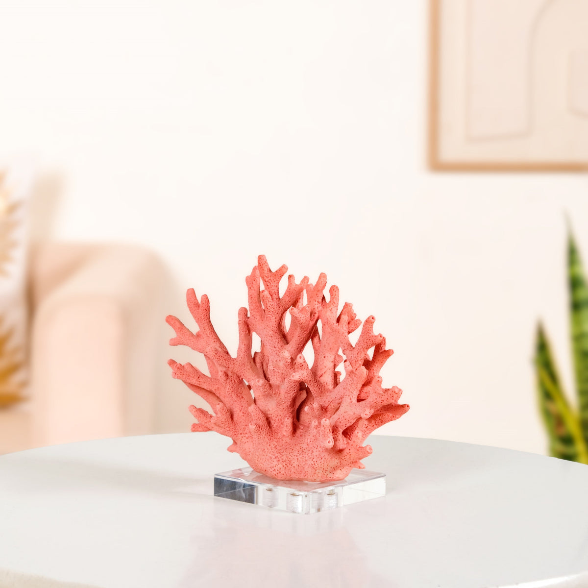 Vibrant Coral Coffee Table Decor Nestasia