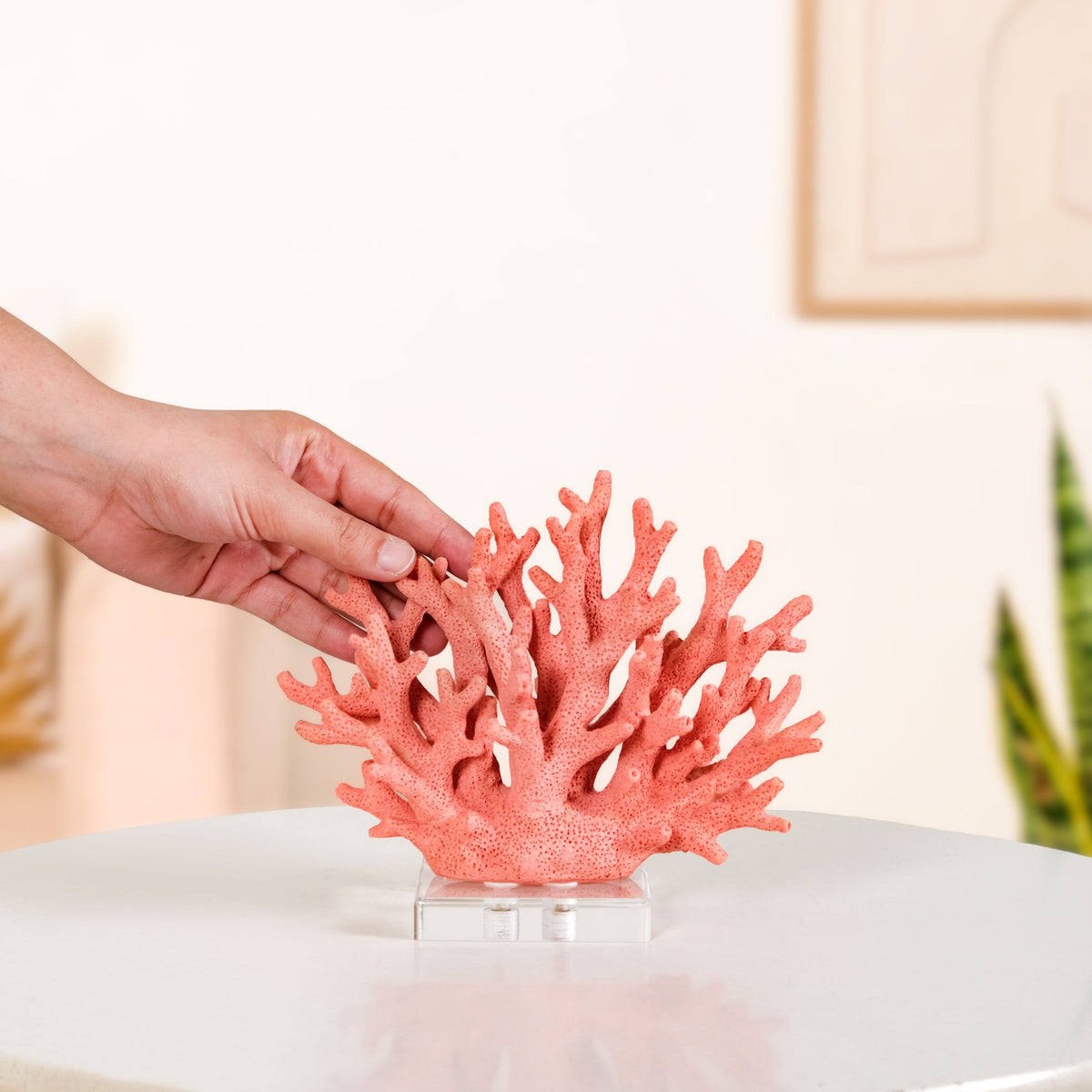 Vibrant Coral Coffee Table Decor Nestasia