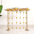 Luxurious Gold Backdrop Frame With Flower Decor 36 Inch Nestasia