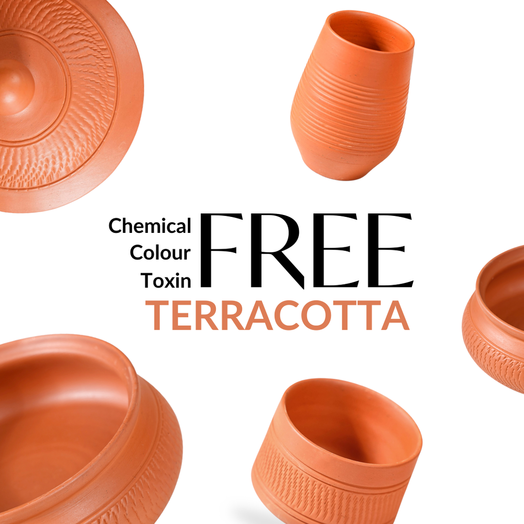Ring Textured Terracotta Tumblers Set Of 4 400ml Nestasia
