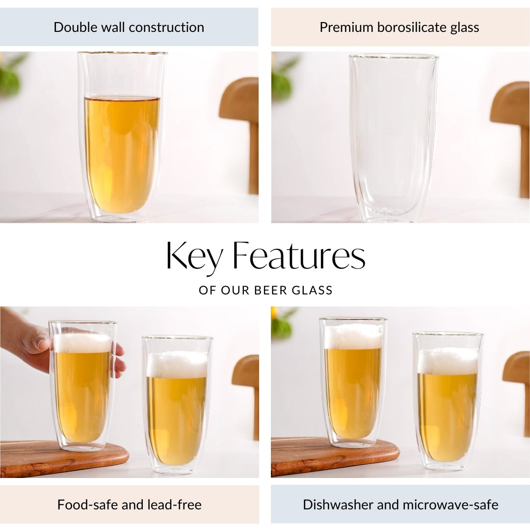 Large Double Wall Glass Set Of 2 530ml Nestasia