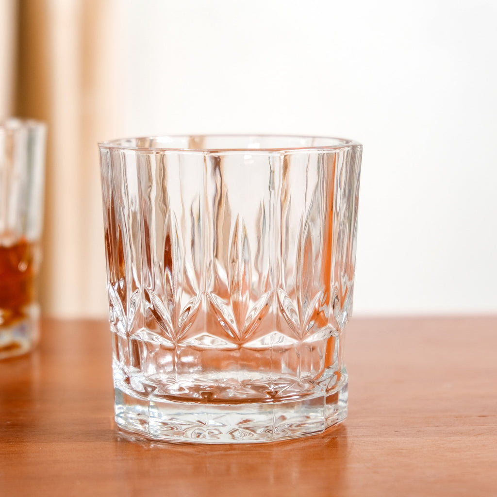 Set Of 6 Vintage Old Fashioned Whiskey Glasses 230ml Nestasia