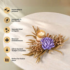 Violetta Organic Dried Flower Tealight Holder Lavender Set Of 4 Nestasia