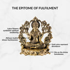 Vishnupriya Maha Laxmi Pure Brass Idol With Gift Box 10cm Nestasia