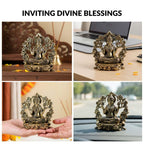Vishnupriya Maha Laxmi Pure Brass Idol With Gift Box 10cm Nestasia