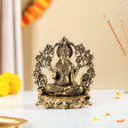 Vishnupriya Maha Laxmi Pure Brass Idol With Gift Box 10cm Nestasia