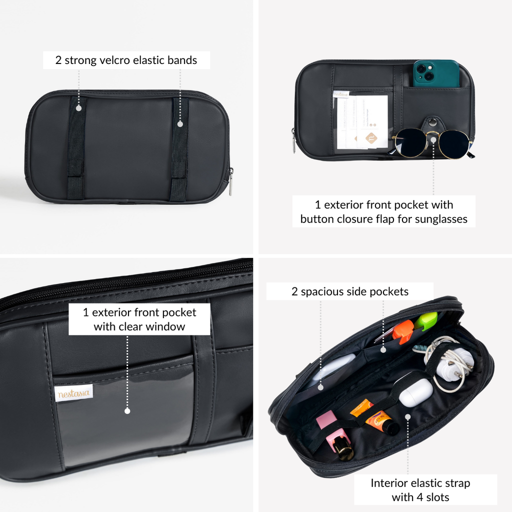 Car Visor Organizer Black Nestasia