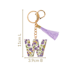 Wonderous Wildflower W Alphabet Keyring Nestasia
