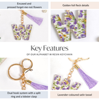 Wonderous Wildflower W Alphabet Keyring Nestasia