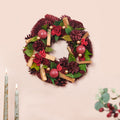 Crimson Pine Cones Ecofriendly Wreath Nestasia
