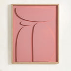 3D Abstract Wall Art Pink Set Of 2 20x16 Inch Nestasia