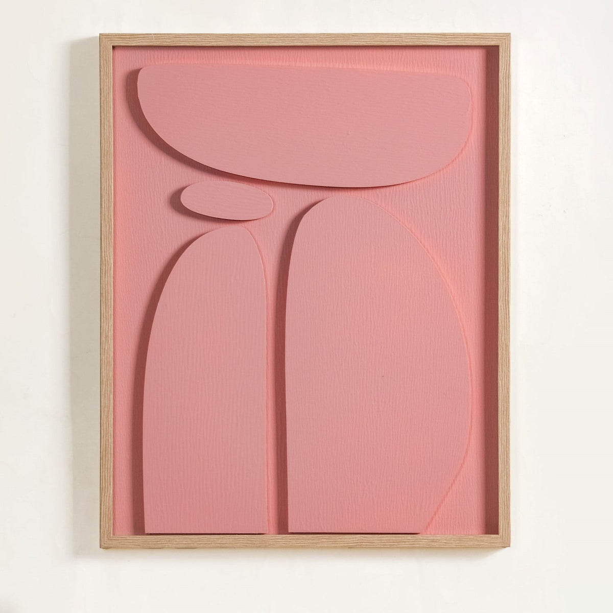 3D Abstract Wall Art Pink Set Of 2 20x16 Inch Nestasia