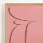 3D Abstract Wall Art Pink Set Of 2 20x16 Inch Nestasia