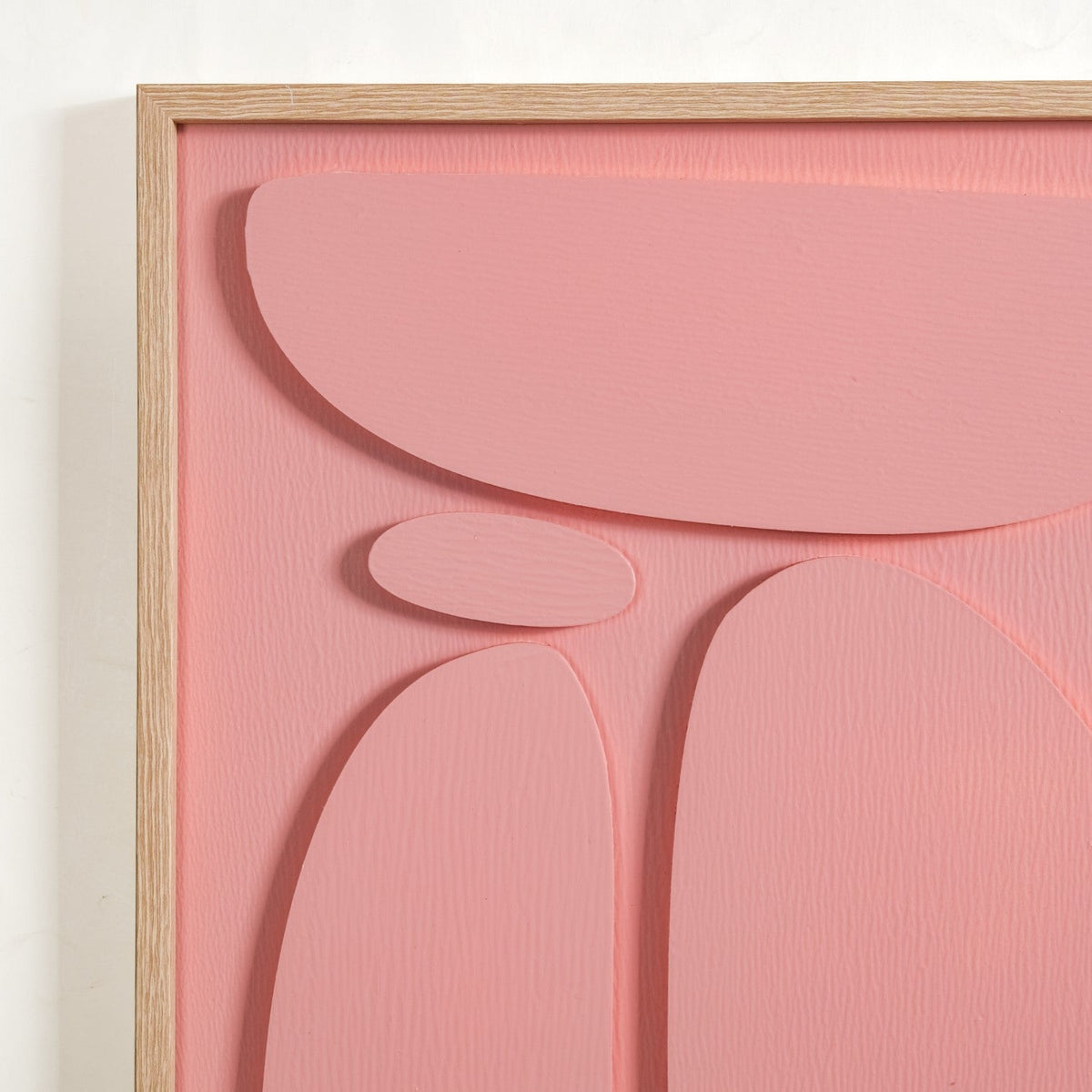3D Abstract Wall Art Pink Set Of 2 20x16 Inch Nestasia