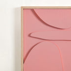 3D Abstract Wall Art Pink Set Of 2 20x16 Inch Nestasia