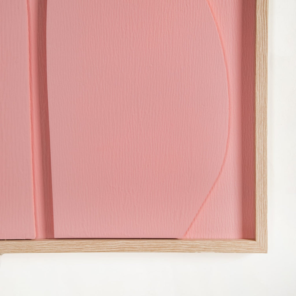 3D Abstract Wall Art Pink Set Of 2 20x16 Inch Nestasia