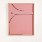 3D Abstract Wall Art Pink Set Of 2 20x16 Inch Nestasia