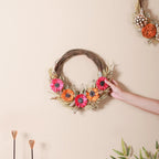 Eco Sustainable Flower Wreath For Home Multicolour Nestasia