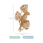 Tropical Parrot Wall Decor Gold Nestasia