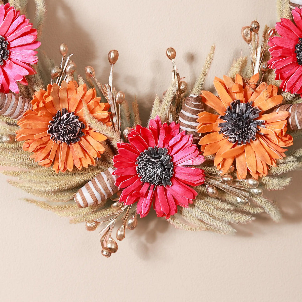 Eco Sustainable Flower Wreath For Home Multicolour Nestasia
