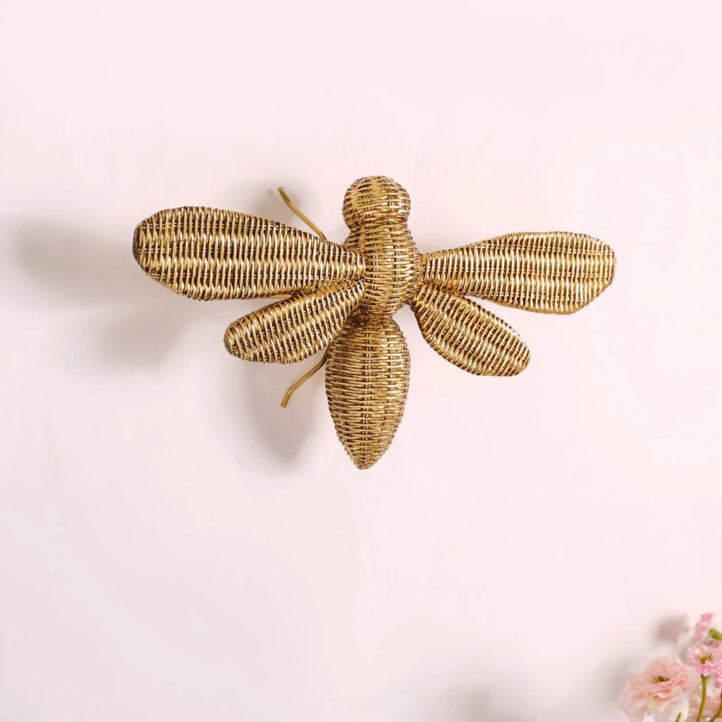 Honeybee Wall Decor Gold Nestasia