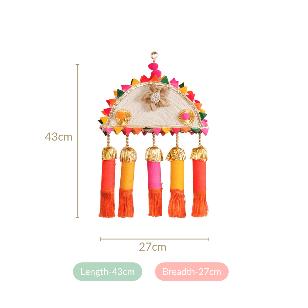 Multicolour Decorative Wall Hanging Set of 2 Nestasia