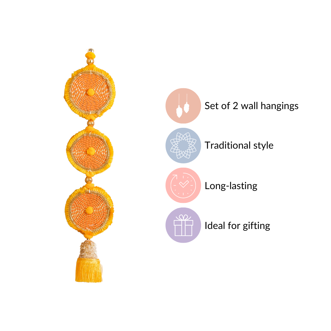 Sustainable Handcrafted Wall Hanging Set of 2 Nestasia