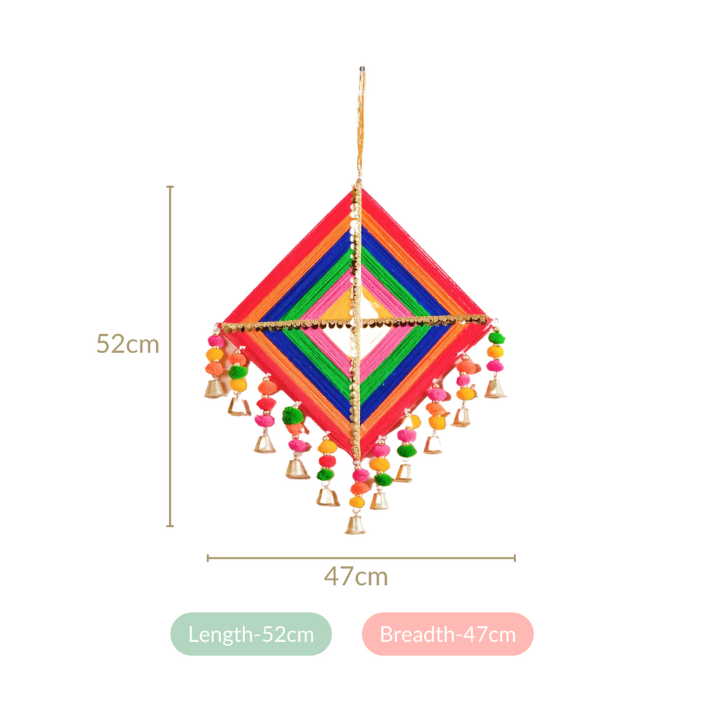 Vibrant Kite Wall Hanging Set of 2 Nestasia