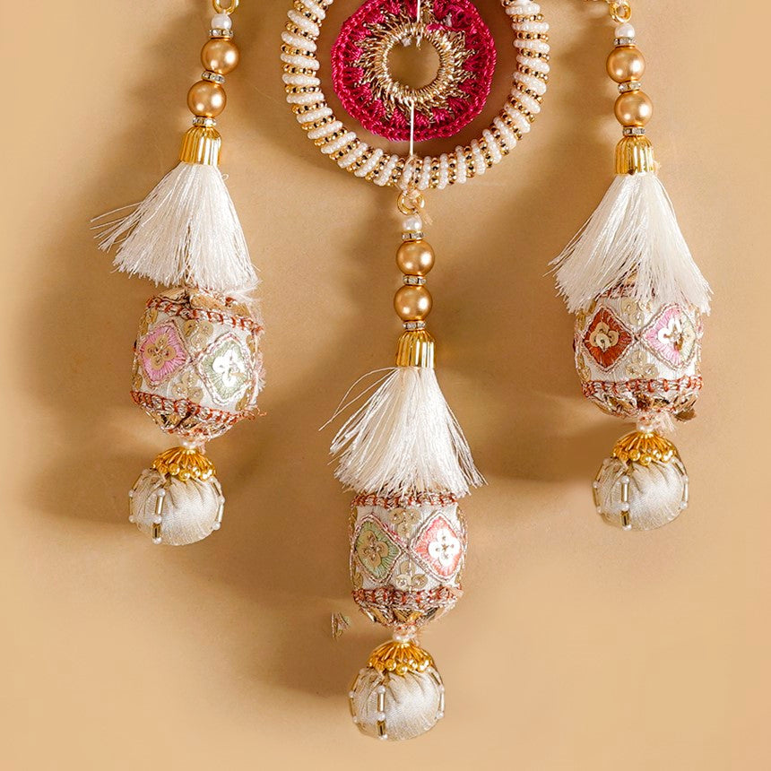 Gold Crochet Door Hangings Set Of 2 Nestasia