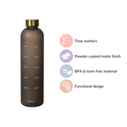 Sleek Chic Water Bottle Black 1L Set Of 2 Nestasia