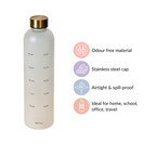 Time Marker Matte Water Bottle White 1L Set Of 2 Nestasia