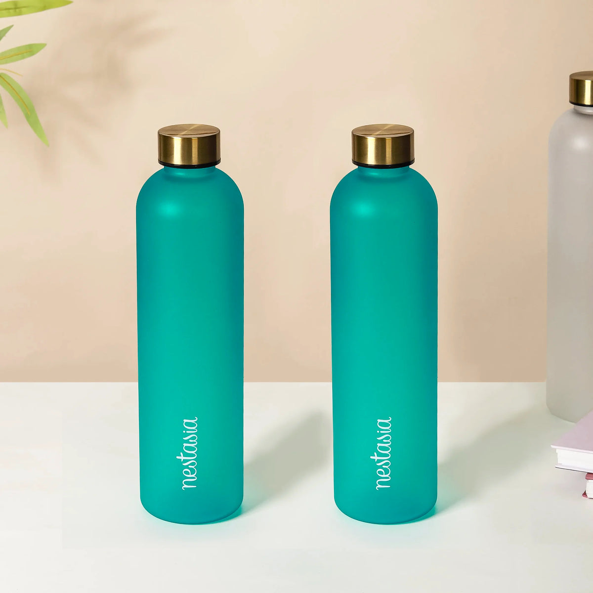 Hydration Water Bottle Teal 1L Set Of 2 Nestasia