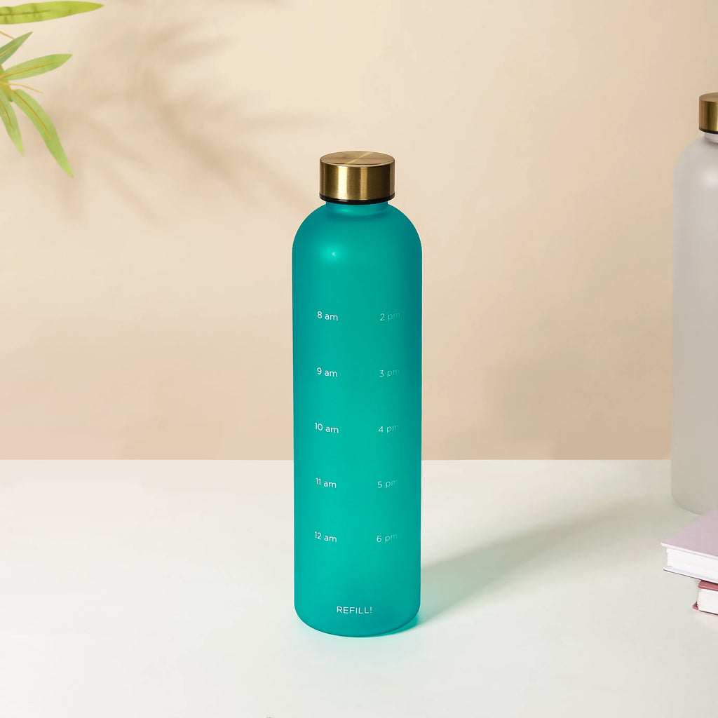Hydration Water Bottle Teal 1L Set Of 2 Nestasia