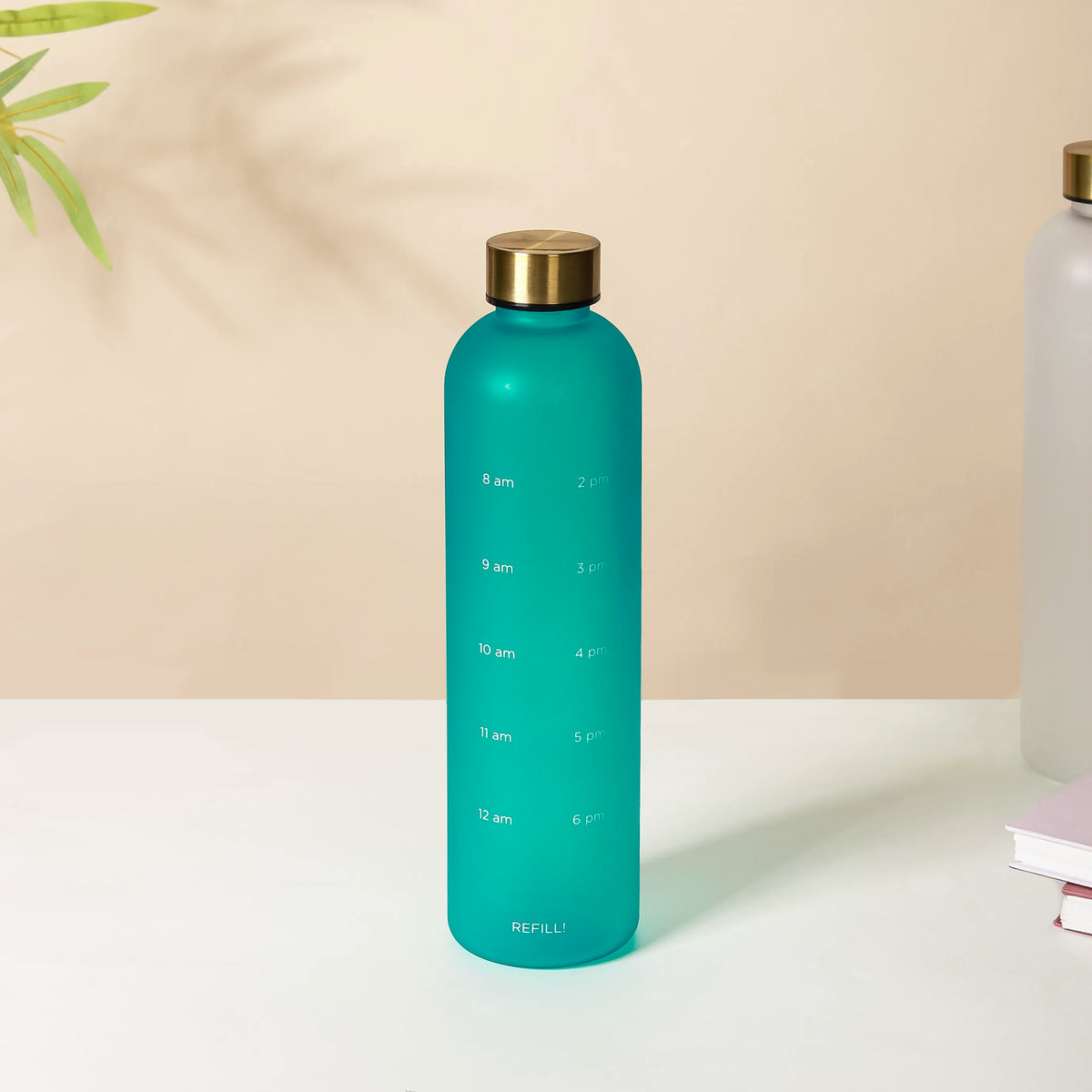 Hydration Water Bottle Teal 1L Set Of 2 Nestasia