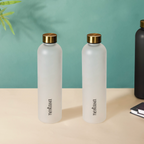 Time Marker Matte Water Bottle White 1L Set Of 2 Nestasia