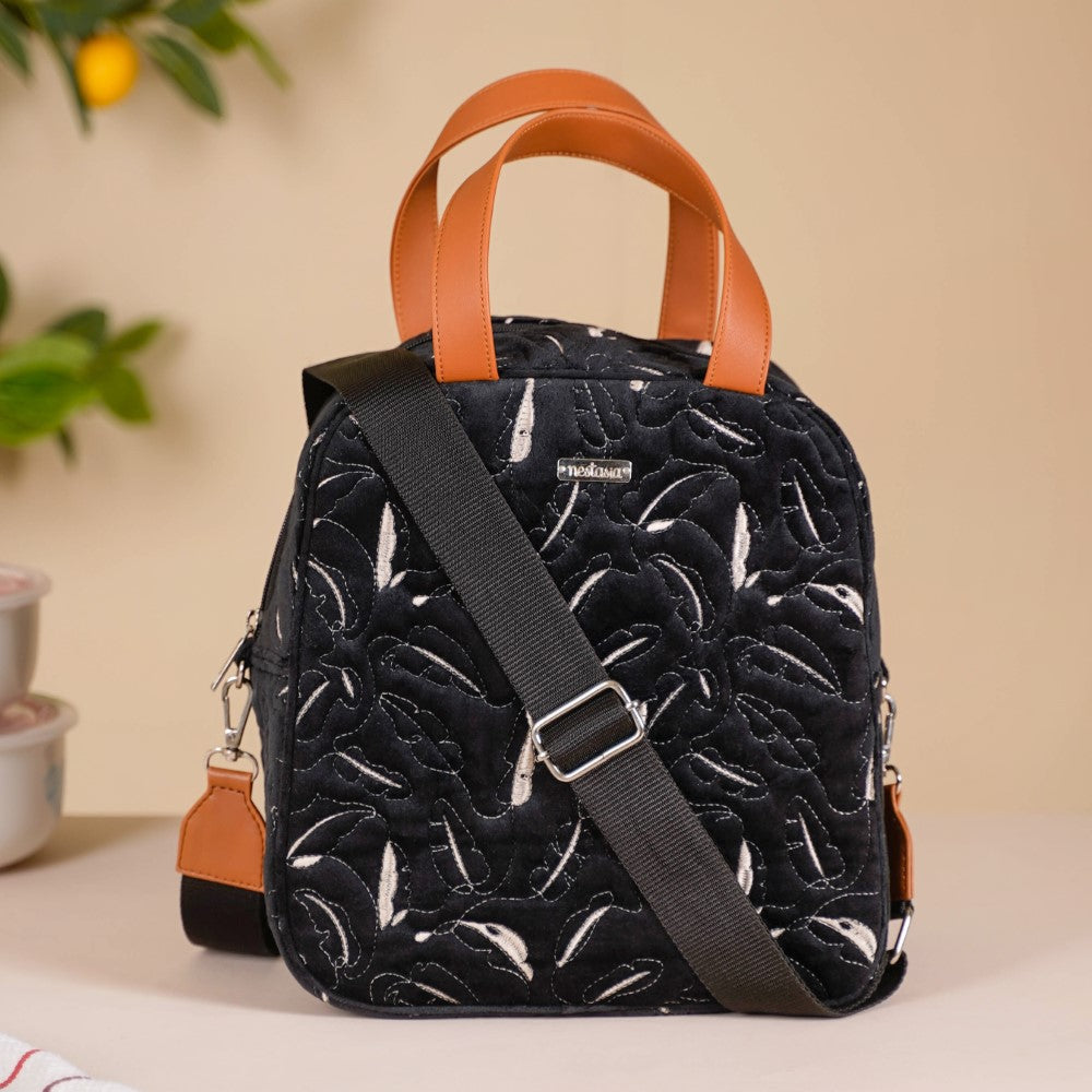 Thermal Insulated Lunch Bag Black Nestasia