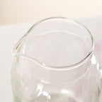 Wavy Glass Pitcher With Wooden Handle 1600ml Nestasia