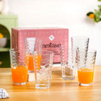 Wavy Tall Tumbler Set Of 6 450ml Nestasia
