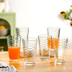 Wavy Tall Tumbler Set Of 6 450ml Nestasia