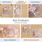 Wedding Floral Thali Cover Set Of 2 Lavender Nestasia