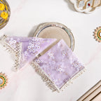 Wedding Floral Thali Cover Set Of 2 Lavender Nestasia