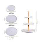 White 3 Tier Ceramic Cupcake Stand Nestasia