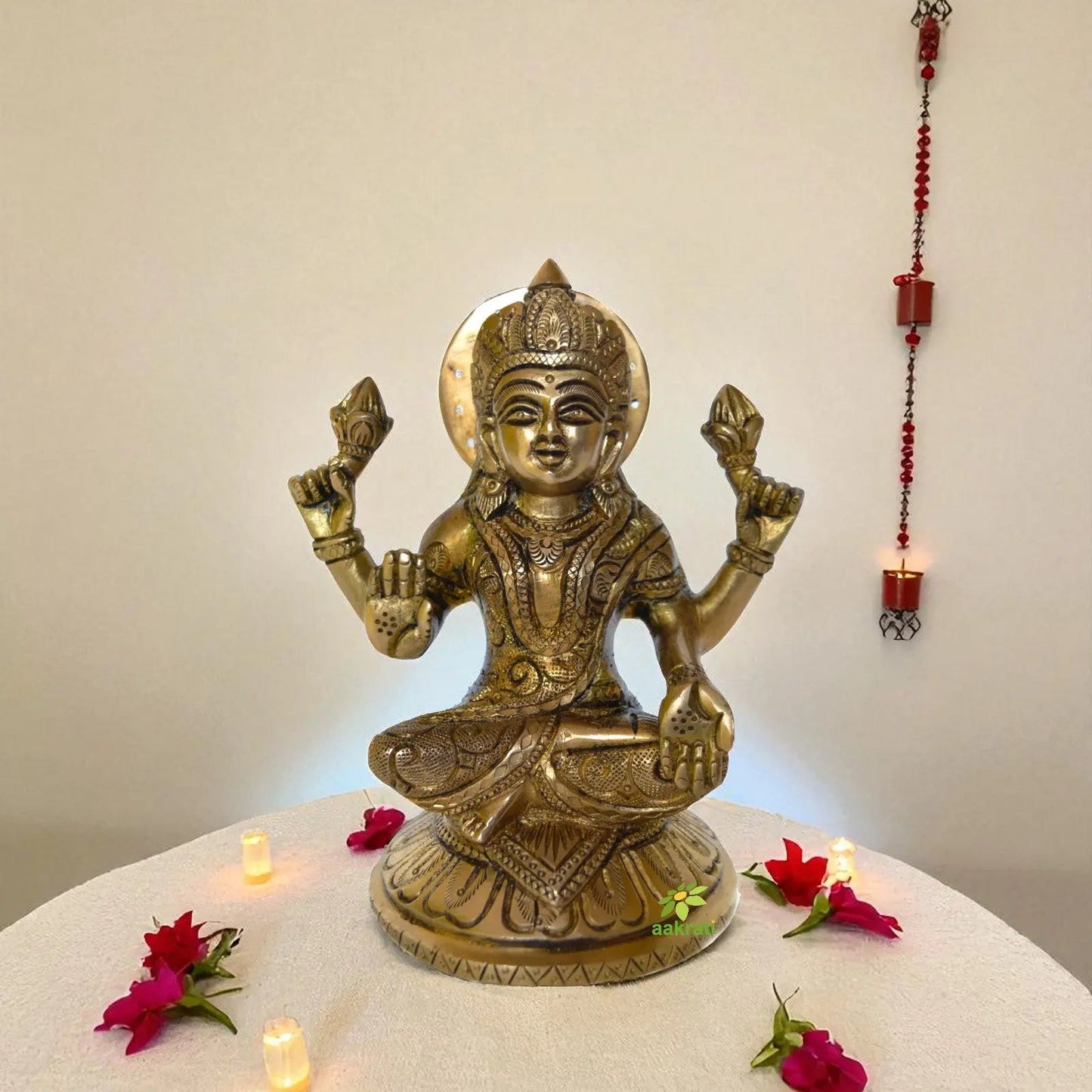 Goddess Laxmi Brass Metal Hand Made Statue