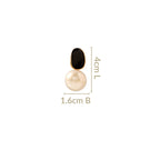 White And Black Pearl Earrings Nestasia