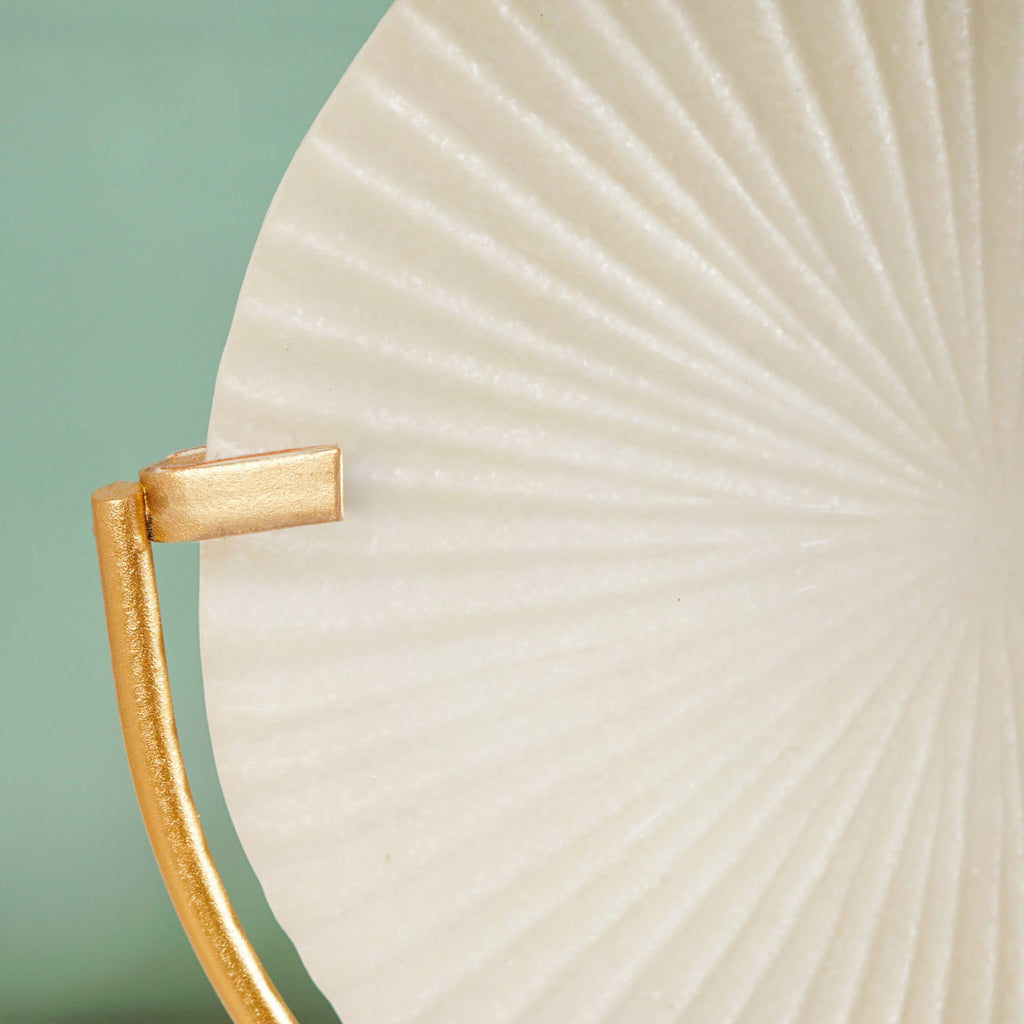 White Ribbed Disc Home Decor Nestasia