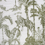 Tropical Quilted Cotton Bedcover Olive Green 250x220cm Nestasia