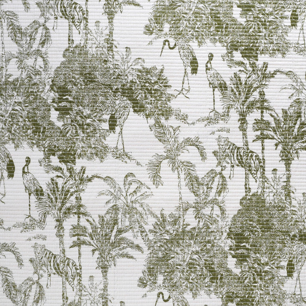 Tropical Quilted Cotton Bedcover Olive Green 250x220cm Nestasia