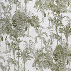 Tropical Quilted Cotton Bedcover Olive Green 250x220cm Nestasia