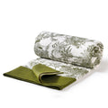 Tropical Quilted Cotton Bedcover Olive Green 250x220cm Nestasia